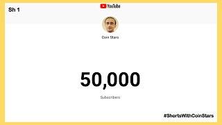 Sh 1: 50,000 Subscribers. Thank you....