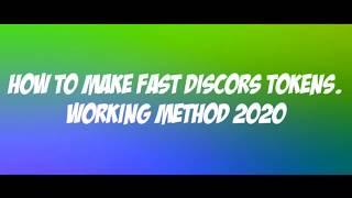 How to make free discord tokens 2020