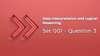 Data Interpretation and Logical Reasoning for CAT | Set 001 | 04 Question-3