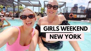 NYC Girly Girls Weekend Vlog! Rooftop pool, dinner spots, shopping, gelato in a garden