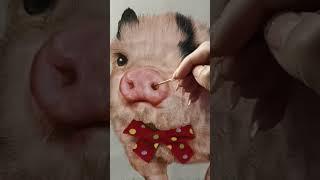 shorts piglet painting 