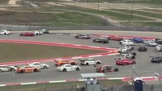 2015 Pirelli World Challenge - GT Start thru Crazy Turn 1 - COTA