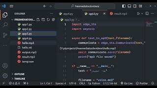 Python 3 Microsoft Edge TTS Engine to Export Text to Speech as an MP3 Audio File