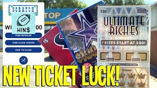 NEW TICKET LUCK! 5X $30 Ultimate Riches  Cowboys vs Texans