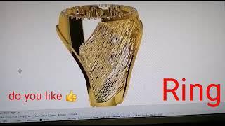 men's Ring  unique style latest design jewellery CAD designer ring size 19 gold wt 9.00 gm