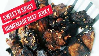  FITFOODIES: Sweet N Spicy Beef Jerky (High Protein Snack Idea)