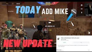 Faug game new update  add Mike today