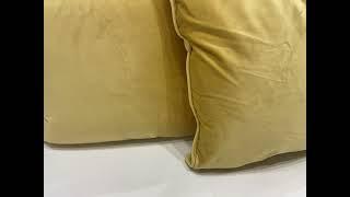 Elegante Velvet Cushions, Yellow, Pack Of 2