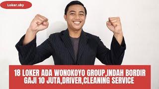 Lowongan Wonokoyo Group, Indah Bordir, Gaji 10 Juta, Driver dan Cleaning Service