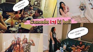 Canada ki HOLI 🫰 Games  foods  Aur Masti  Indian vibes in CANADA  🫂  2024 ki Holi