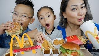 McDonald's Asiago Bacon Crispy Chicken & BIG Mac Burger | Mukbang | N.E Let's Eat