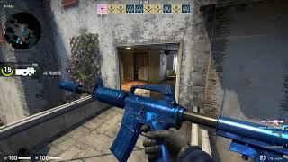 M4A1-S | Blue Phosphor (Factory New - 0.01) Skin Showcase and Gameplay - CS:GO