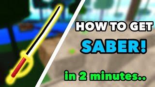 How to get SABER in 2 minutes! (Blox Fruits)