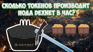 Сколько токенов производит нода Dexnet в час?