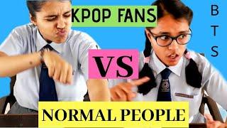 kpop Fans VS Normal people | part 1 | Funny Exam time | Vibs World | vibhuti chauhan