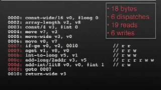 Google I/O 2008 - Dalvik Virtual Machine Internals