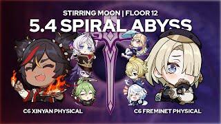 C6 Xinyan + C6 Freminet Physical [5.4 Spiral Abyss | F12]