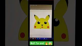 Pikachu Corel draw || Pokemon Pikachu || #shorts #coreldraw #trending