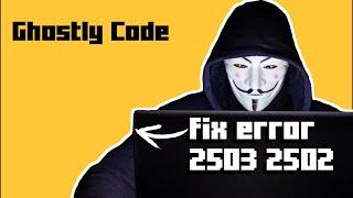 Fix Error 2503 2502 on Windows 10 (FIX) - English version