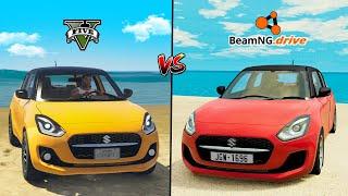 BEAMNG.DRIVE SUZUKI SWIFT CAR VS GTA 5 SUZUKI SWIFT CAR - WHICH IS BEST