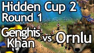 AoE2 Hidden Cup #2 | Genghis Khan vs Ornlu the Wolf! Round of 16!