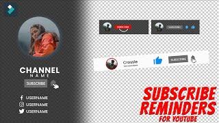 3 YouTube Subscribe Button Reminders | Templates for Filmora X