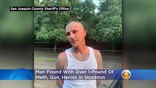 Man Found With Over 1-Pound Of Meth, Gun, Heroin In Stockton