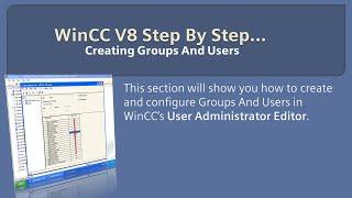 WinCC v8.0 Step By Step 23: Create Users And Groups In User Administrator ️  #winccguru