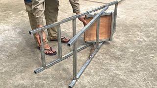 DIY - Great craftsman's ideas // How to make smart folding ladders // Smart folding metal utensils !