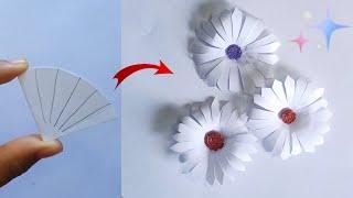How to make easy paper flower | white paper flowers making