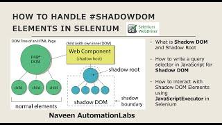 How to handle #ShadowDom elements in Selenium || What is ShadowDom & ShadowRoot in DOM