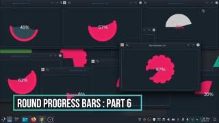 #6 Round Progress Bar | Python [Pyqt, Pyside, QtDesigner] PysideExtn [Modern GUI | Flat UI | ] Part2