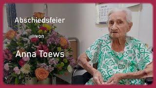 Abschiedsfeier von Anna Toews