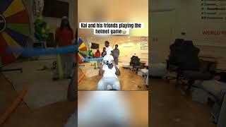 Kai and his friends playing the helmet game#kai #funnyvideo #hey