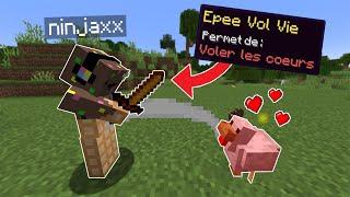 Minecraft mais je vole la Vie des Mobs que je tue..