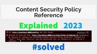 Content Security Policy | How to solve content security policy error | #html #vuejs #angular #react