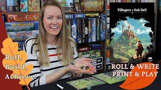 VILLAGERS of the OAK DELL | Roll & Write AND Print & Play Euro Game (a Kickstarter Preview)