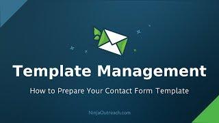 How to Enable Contact Form Sending for Templates in NinjaOutreach