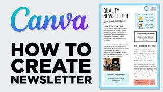 Canva Newsletter Tutorial 2024 - How to Create a Newsletter with Canva