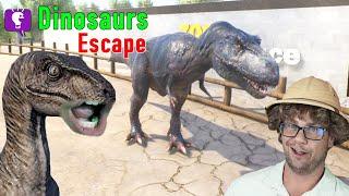 Jurassic Dinosaur vs Zoo Keeper on HobbyfamilyTV