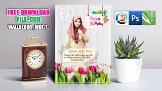 Tutorial Desain Walldecor - Kado Ulang Tahun Foto, Foto Bingkai │ CorelDraw - Free Download