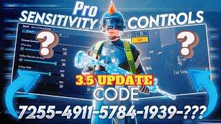 3.5 UPDATE  BEST ZERO RECOIL SENSITIVITY CODE+CONTROL SETTINGS BGMI/PUBG MOBILE