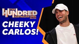 Does Carlos Alcaraz use tongue on a first kiss?? The Hundred - Australian Open Edition | WWOS