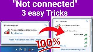 Fix No Connection Available Windows 7/8/10 | New Method 2023 | Wifi network not showing in windows