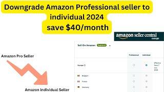 How to switch Amazon Professional Plan to Individual | 2024