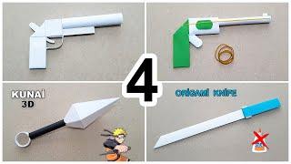 4 Amazing Origami Crafts from Paper / Origami Weapons / How to Make Paper Craft