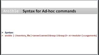 Automation with Ansible Playbooks | Introduction to Ansible Ad-hoc Commands