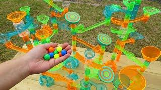 Marble Run Race  Marble Genius Extreme Transparent Slope Course