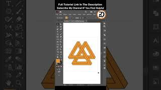 Impossible Triangle Design In Illustrator | Tutorial #shorts #youtubeshorts #logo