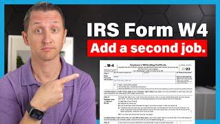 How do I add a second job to my IRS form W4 in 2023